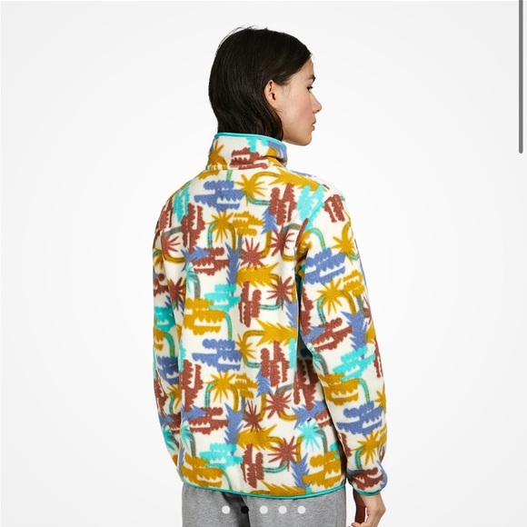 Patagonia Lightweight Synchilla Snap-T Pullover Tree Connection Big Fresh Teal - Picture 11 of 15